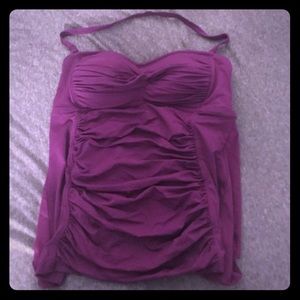 Purple tankini swim top